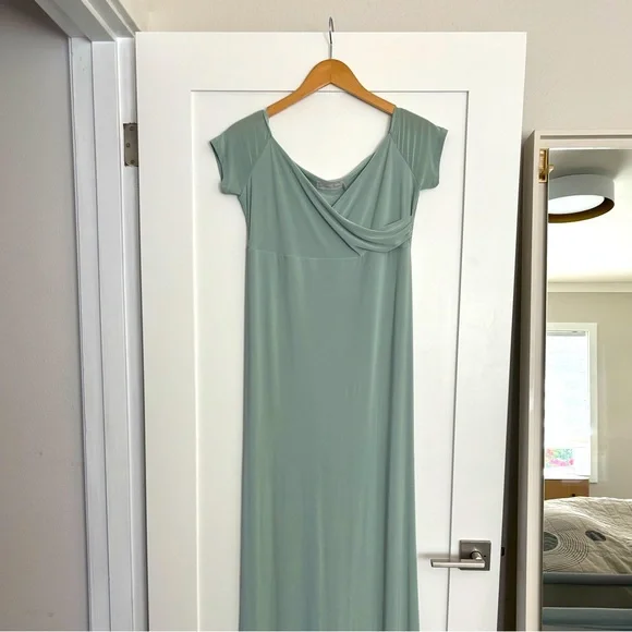 slim fit dress slacks Black Short Sleeve Maxi Dress with Pockets